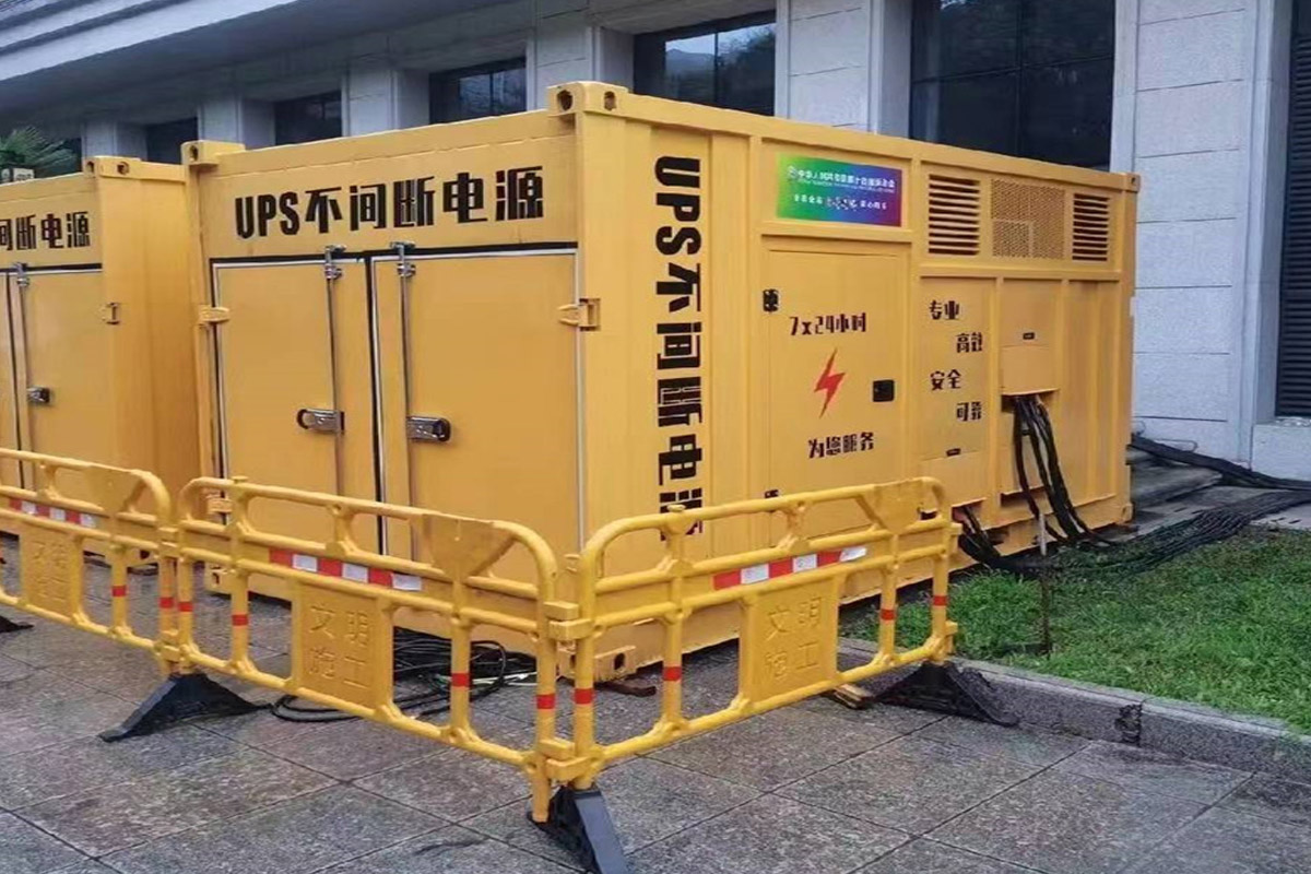 秀山发电机租赁施工现场