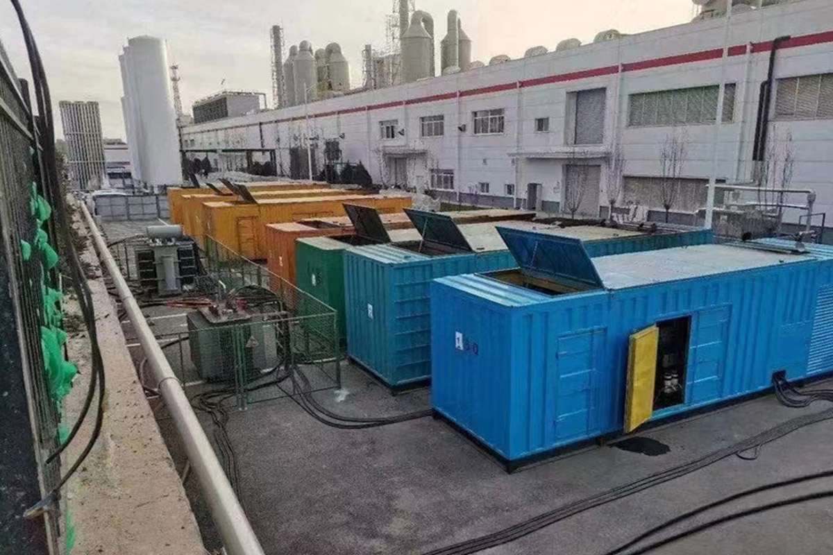 秀山发电机租赁施工现场